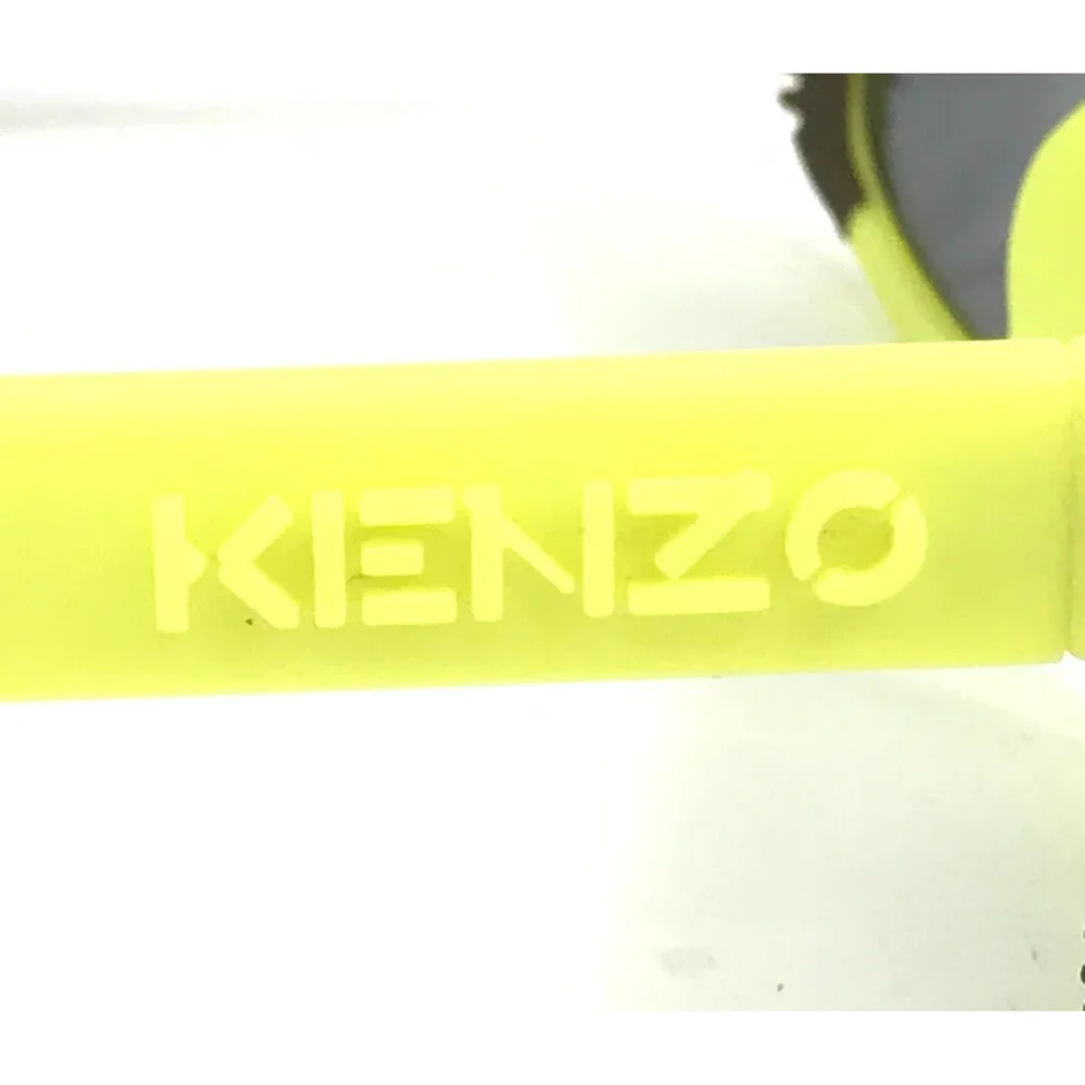 Kenzo Sunglasses KZ40151I-Y 40N Matte Yellow Rubberized Frames with Gray Lenses